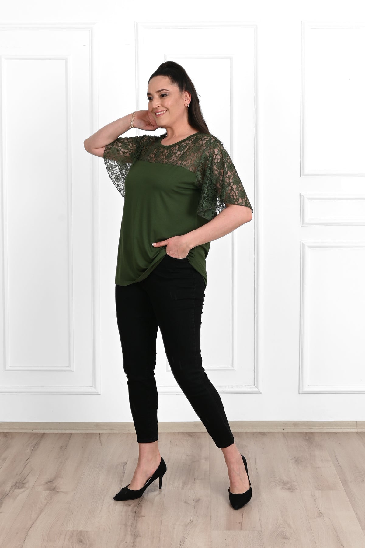 Tricou dama marimi mari cu dantela - Tratamente pentru par Lenjerie sexy