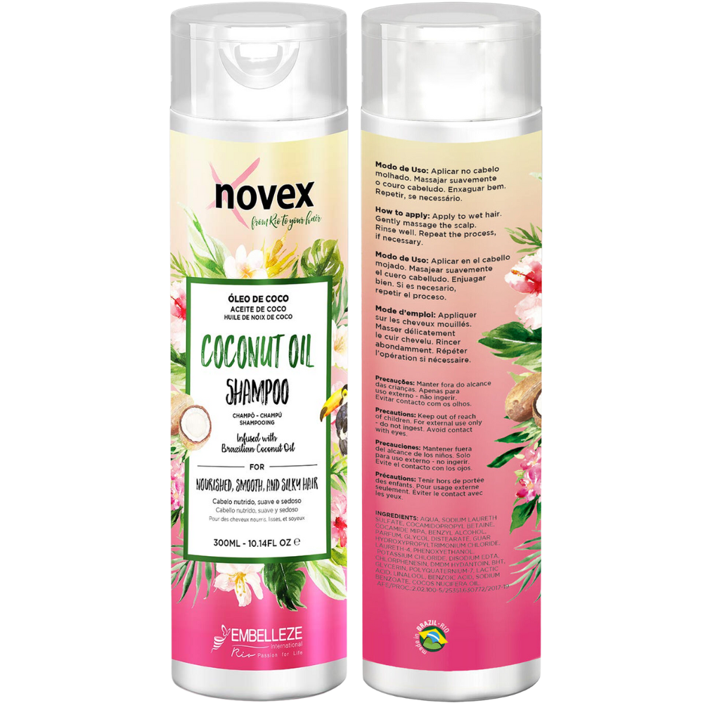 NOVEX Coconut Oil Shampoo Intense Frizz Control – Șampon cu ulei de cocos pentru controlul efectului de frizz