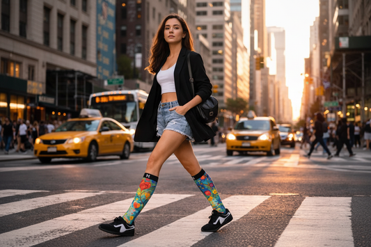 Șosete damă festival HYD Fashion – Design italian, imprimeuri originale și confort premium