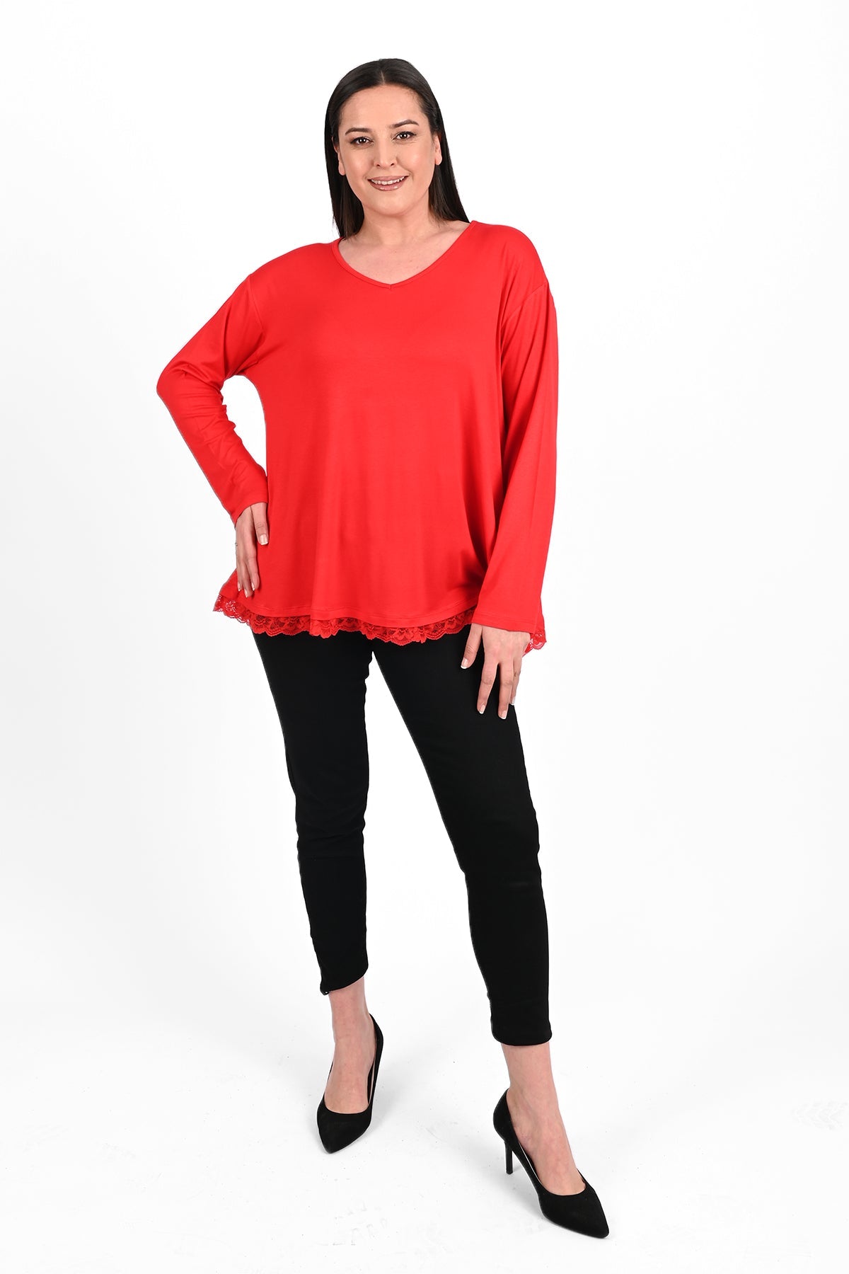 Bluza dama marimi dantela