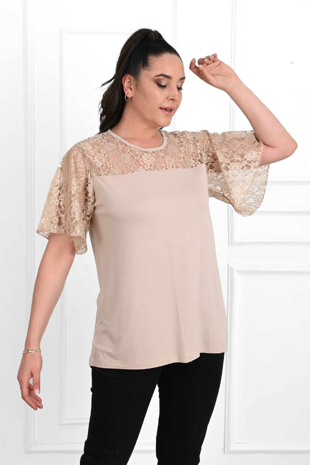 Tricou dama marimi mari cu dantela - Tratamente pentru par Lenjerie sexy