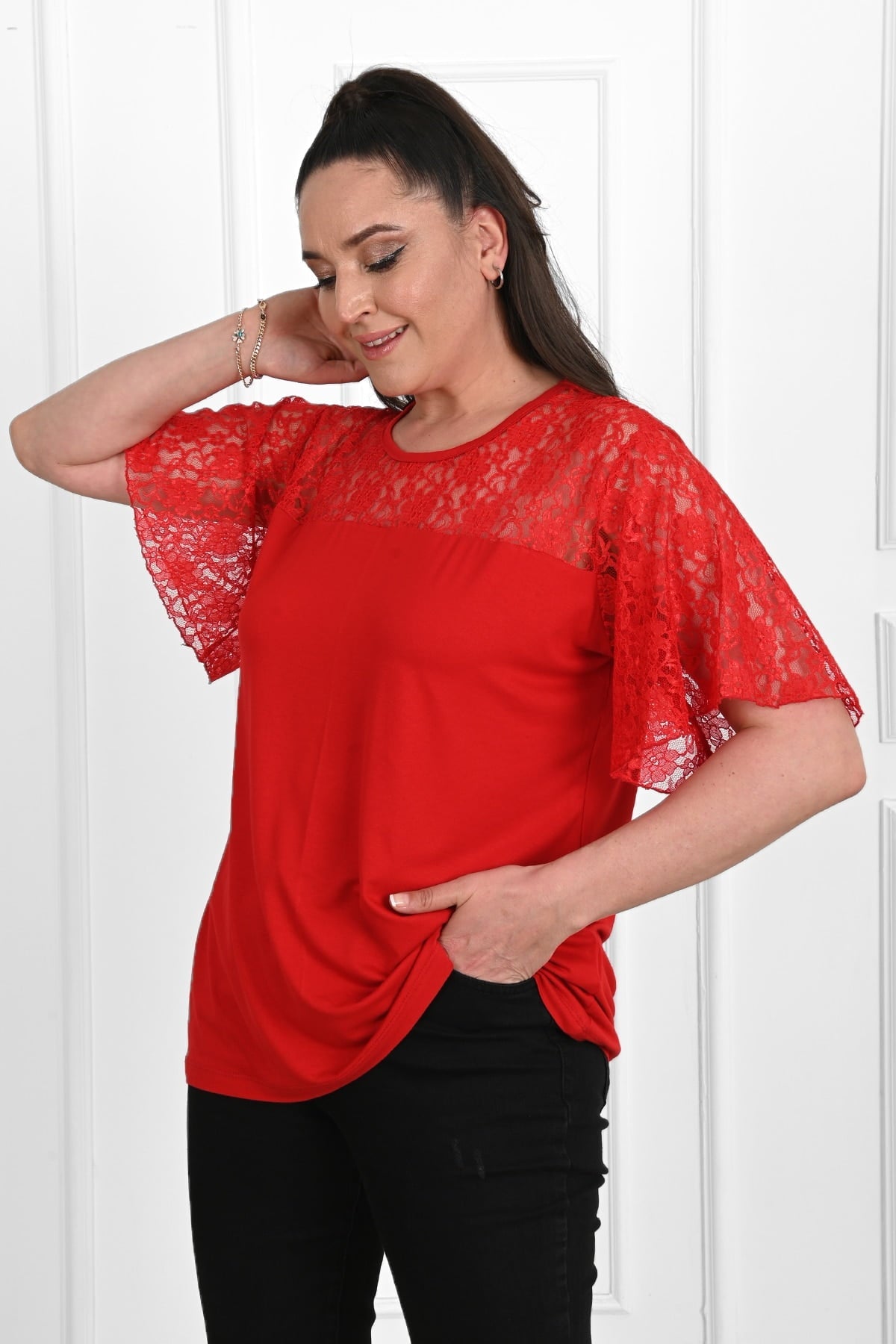 Tricou dama marimi mari cu dantela - Tratamente pentru par Lenjerie sexy