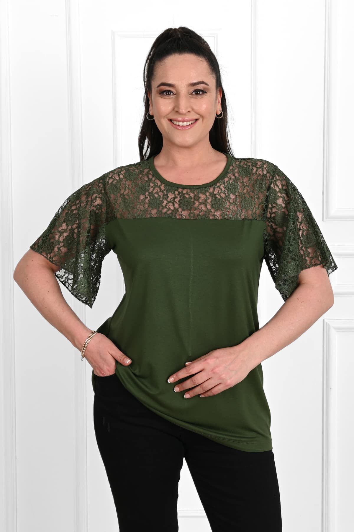 Tricou dama marimi mari cu dantela - Tratamente pentru par Lenjerie sexy