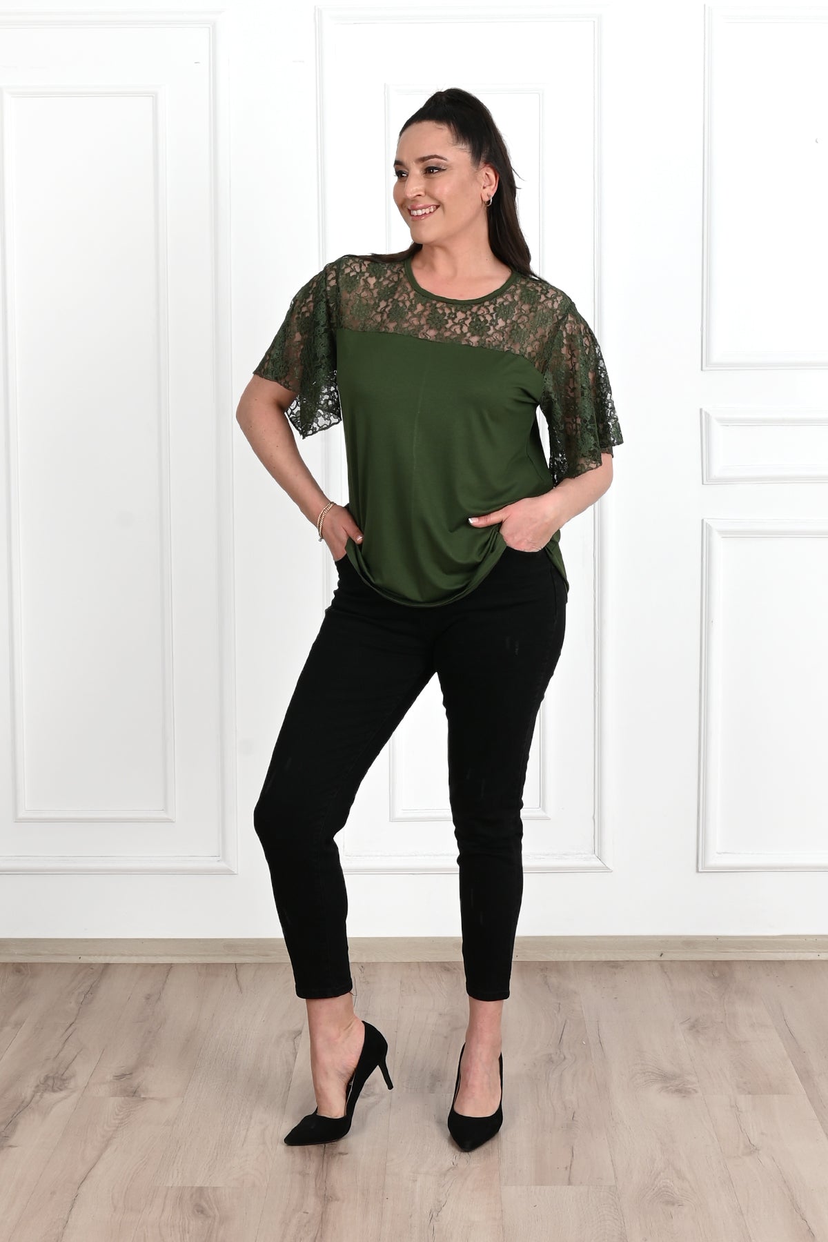 Tricou dama marimi mari cu dantela - Tratamente pentru par Lenjerie sexy