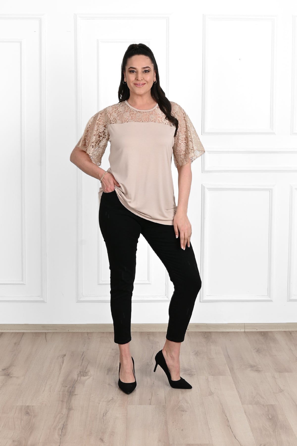Tricou dama marimi mari cu dantela - Tratamente pentru par Lenjerie sexy