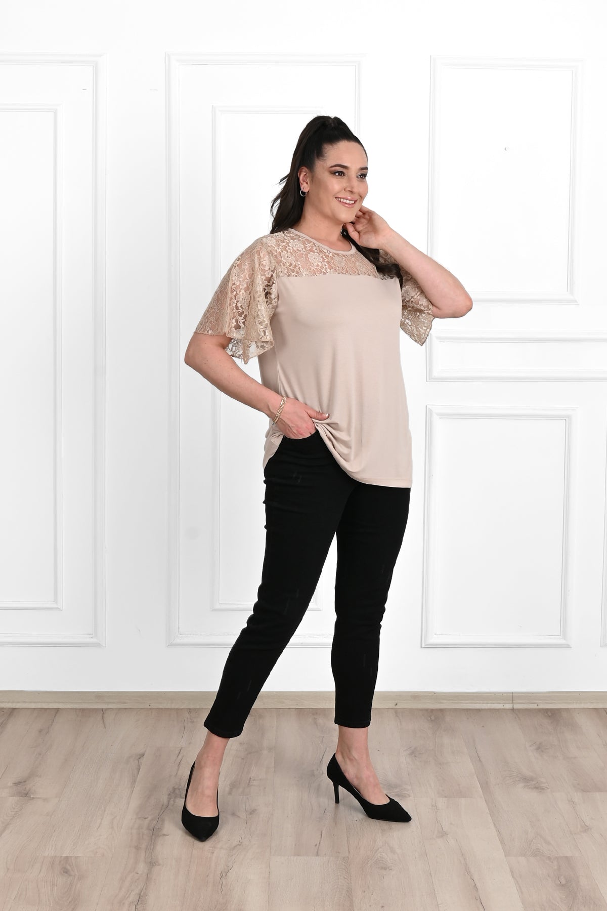 Tricou dama marimi mari cu dantela - Tratamente pentru par Lenjerie sexy