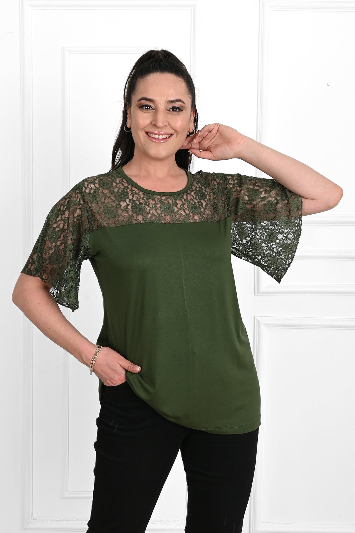 Tricou dama marimi mari cu dantela - Tratamente pentru par Lenjerie sexy