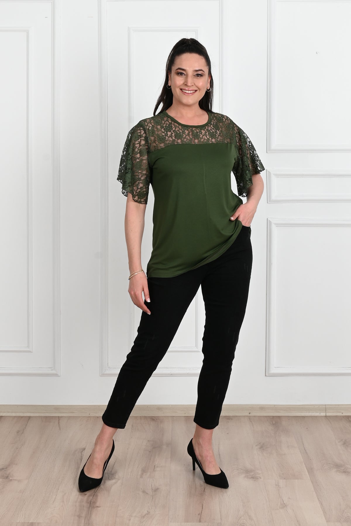 Tricou dama marimi mari cu dantela - Tratamente pentru par Lenjerie sexy