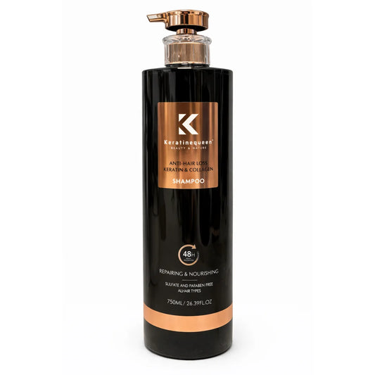 Șampon Keratin Queen Anti-Hair Loss cu keratină și colagen 750 ml