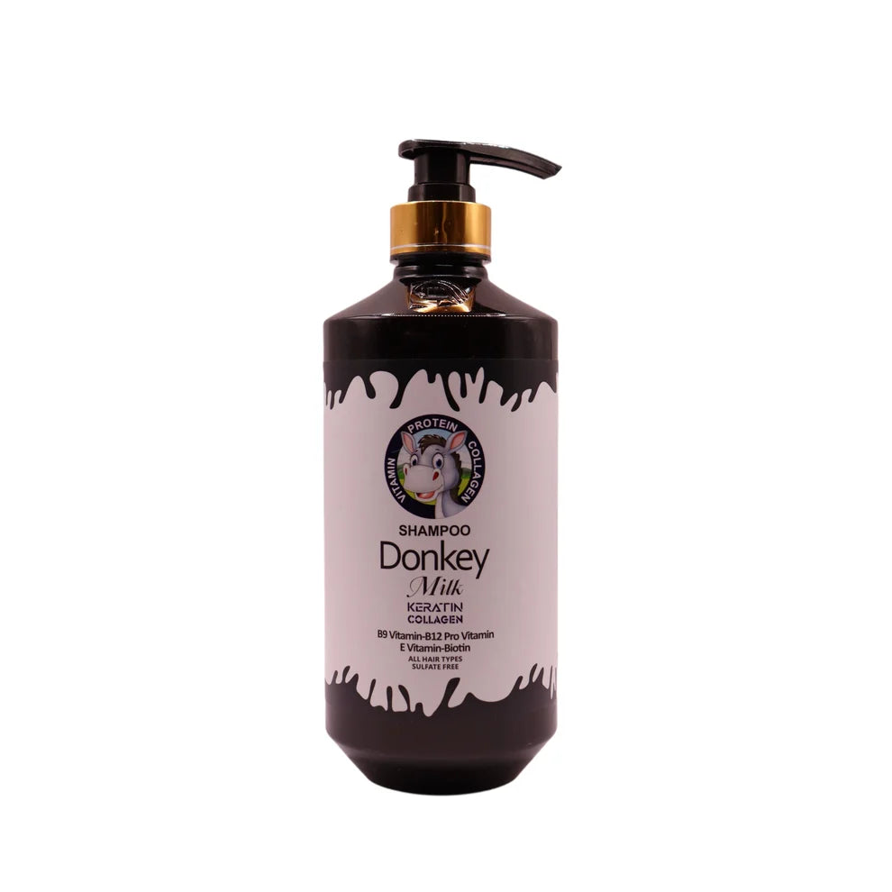 Șampon DONKEY cu lapte de măgăriță, keratină și colagen, flacon de 1000 ml
