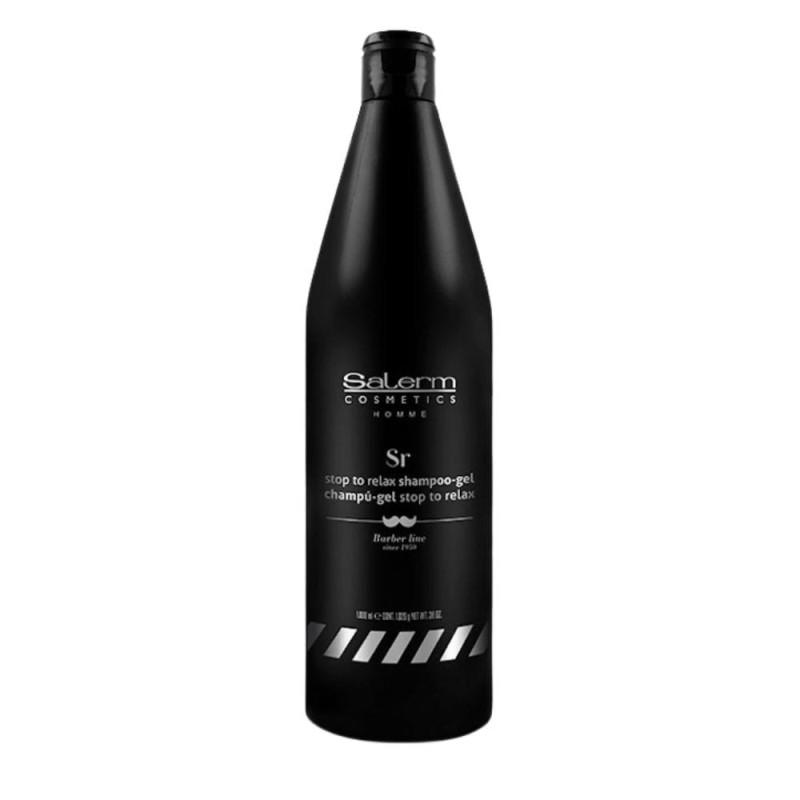 Salerm Homme Shampoo Stop Stress 1000 ml – Șampon-Gel Profesional pentru Păr și Corp