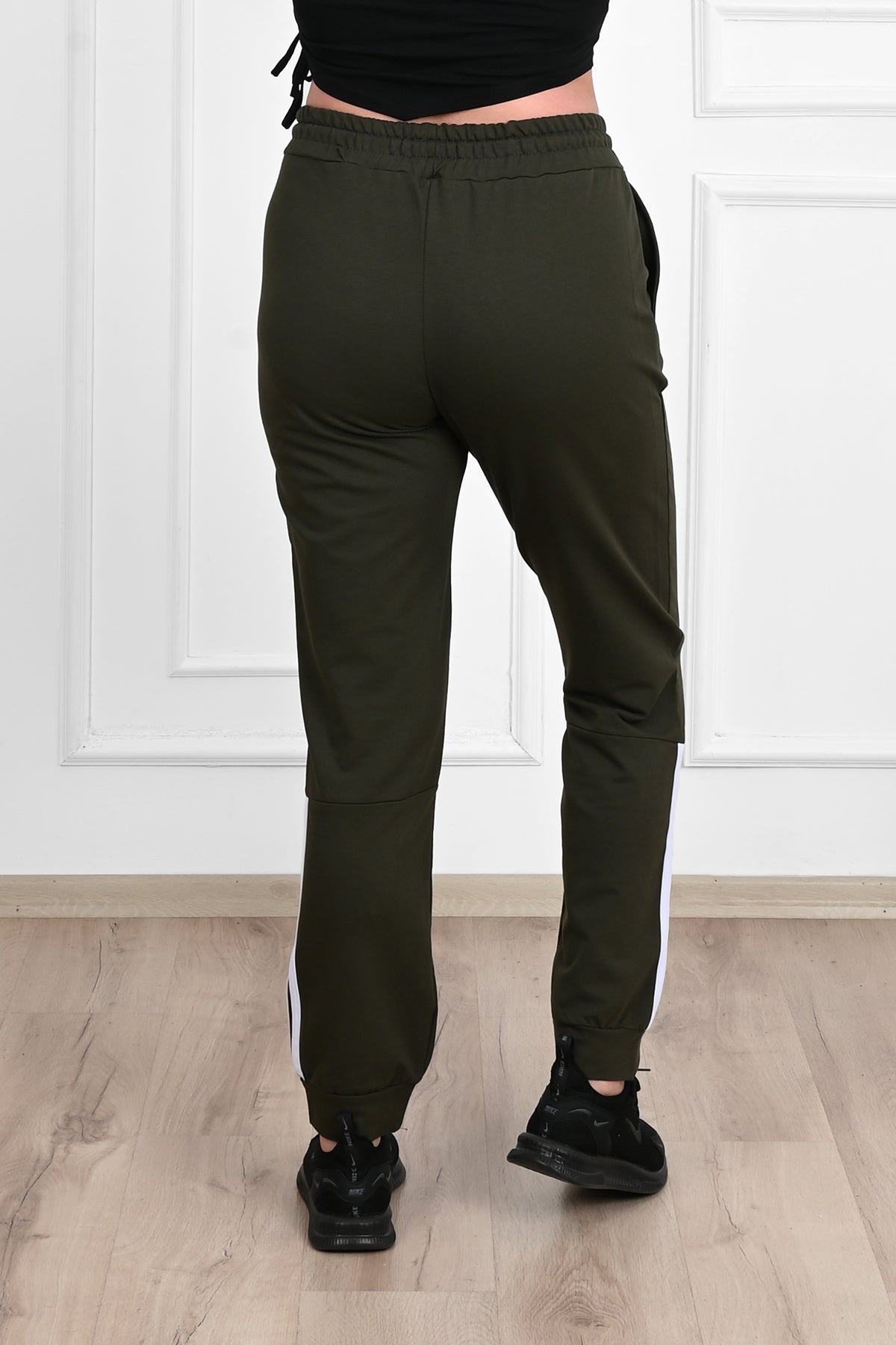 Pantalon dama marimi mari de trening cu dungi