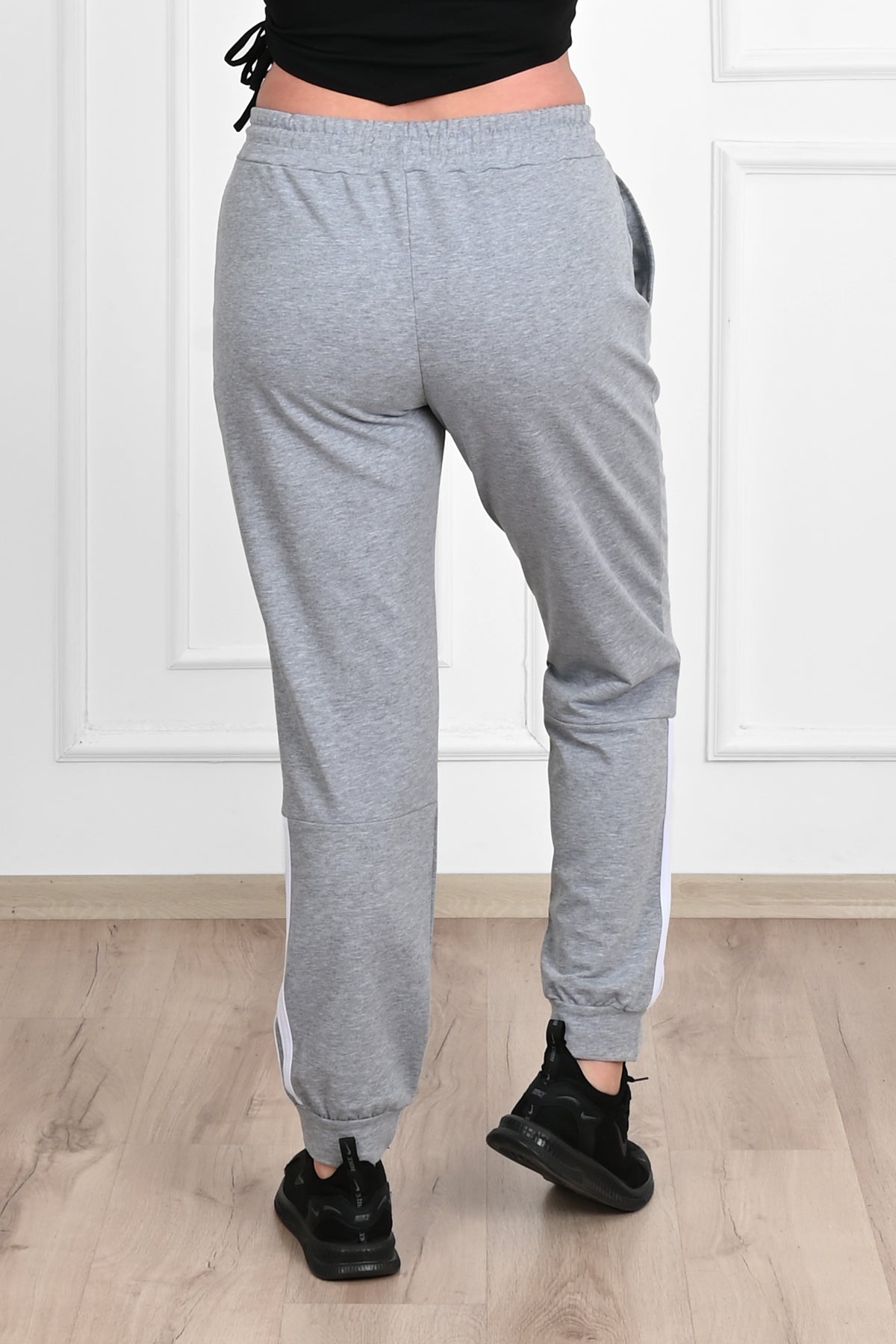Pantalon dama marimi mari de trening cu dungi