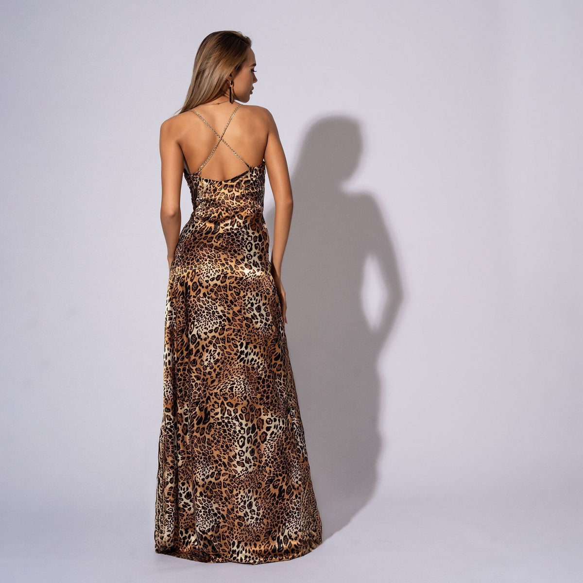 Rochie lunga din satin animal print Be that girl - Tratamente pentru par Lenjerie sexy