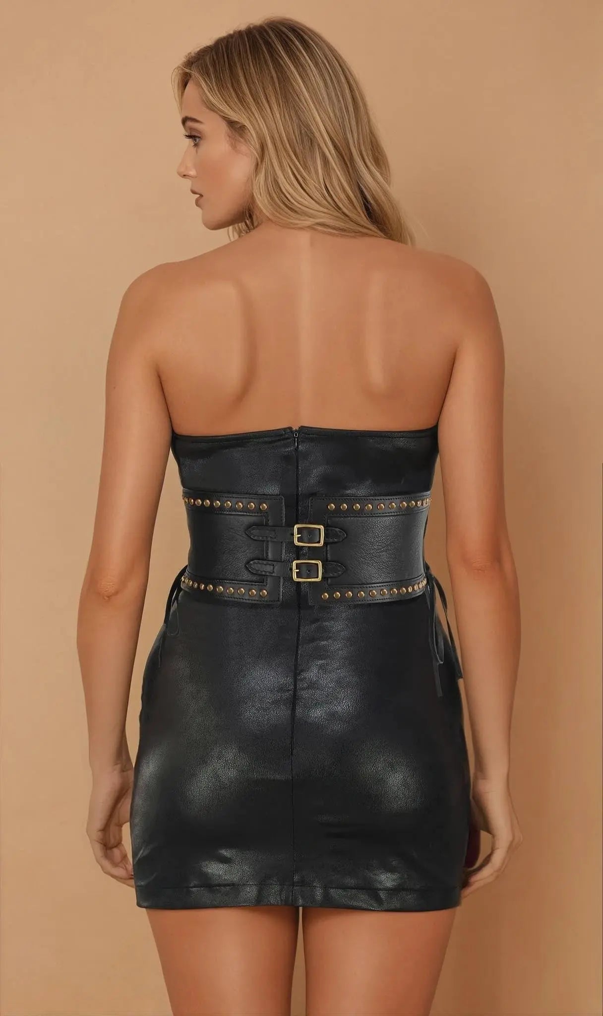 Speranza Corset Inspired Belt – Centură Tip Corset din Piele Ecologică Neagră