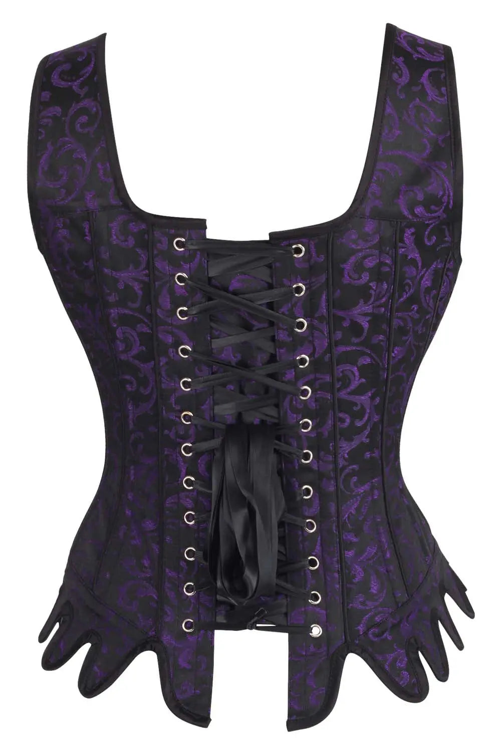Corset Overbust Arizona din Brocart Mov – Eleganță Seducătoare și Siluetă Perfect Conturată