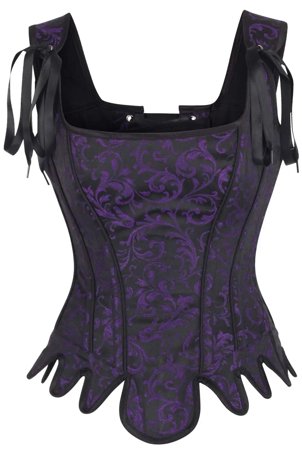 Corset Overbust Arizona din Brocart Mov – Eleganță Seducătoare și Siluetă Perfect Conturată