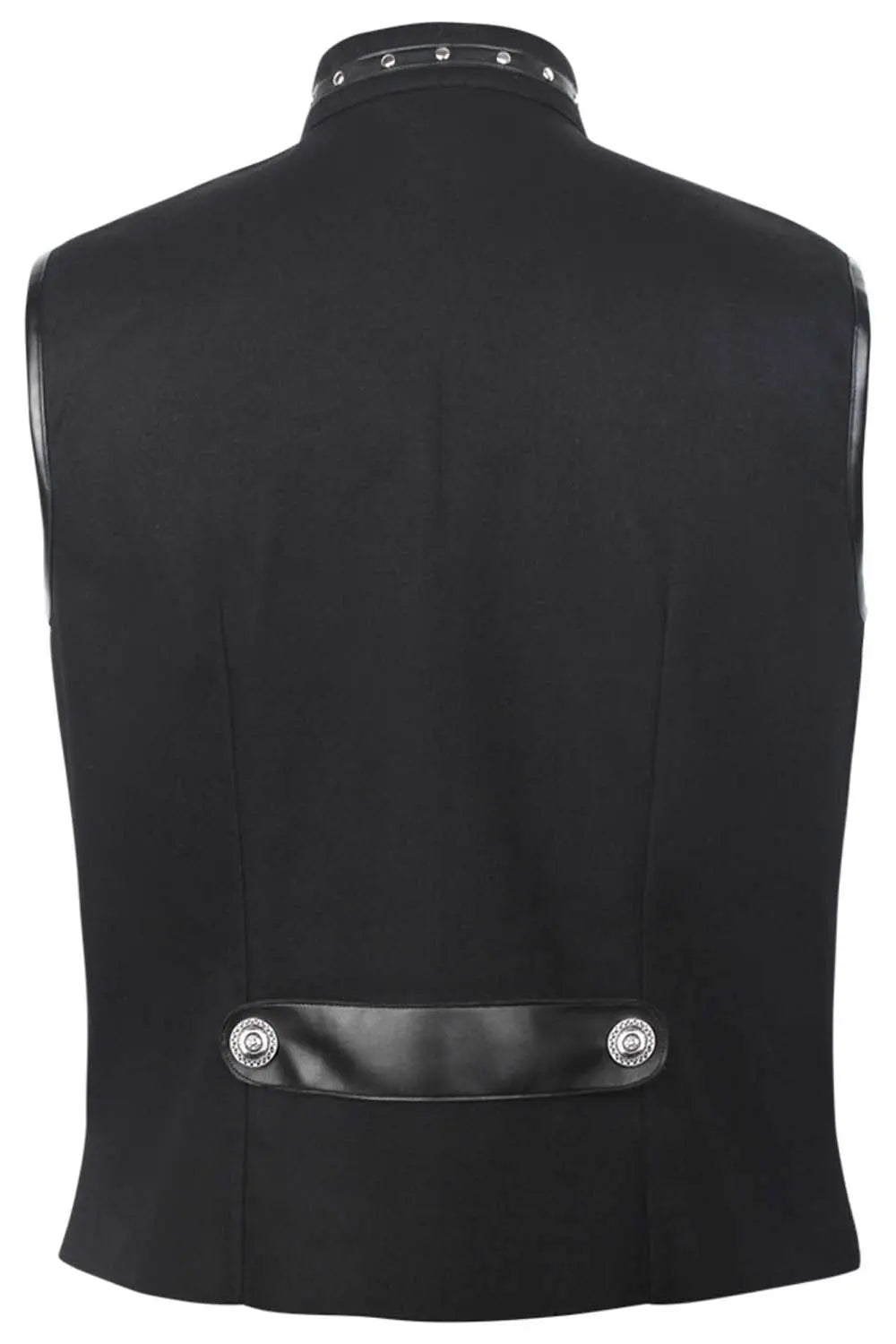 Linde Steampunk Bărbați – Vestă  Corset Waist Coat Single Breasted Neagră