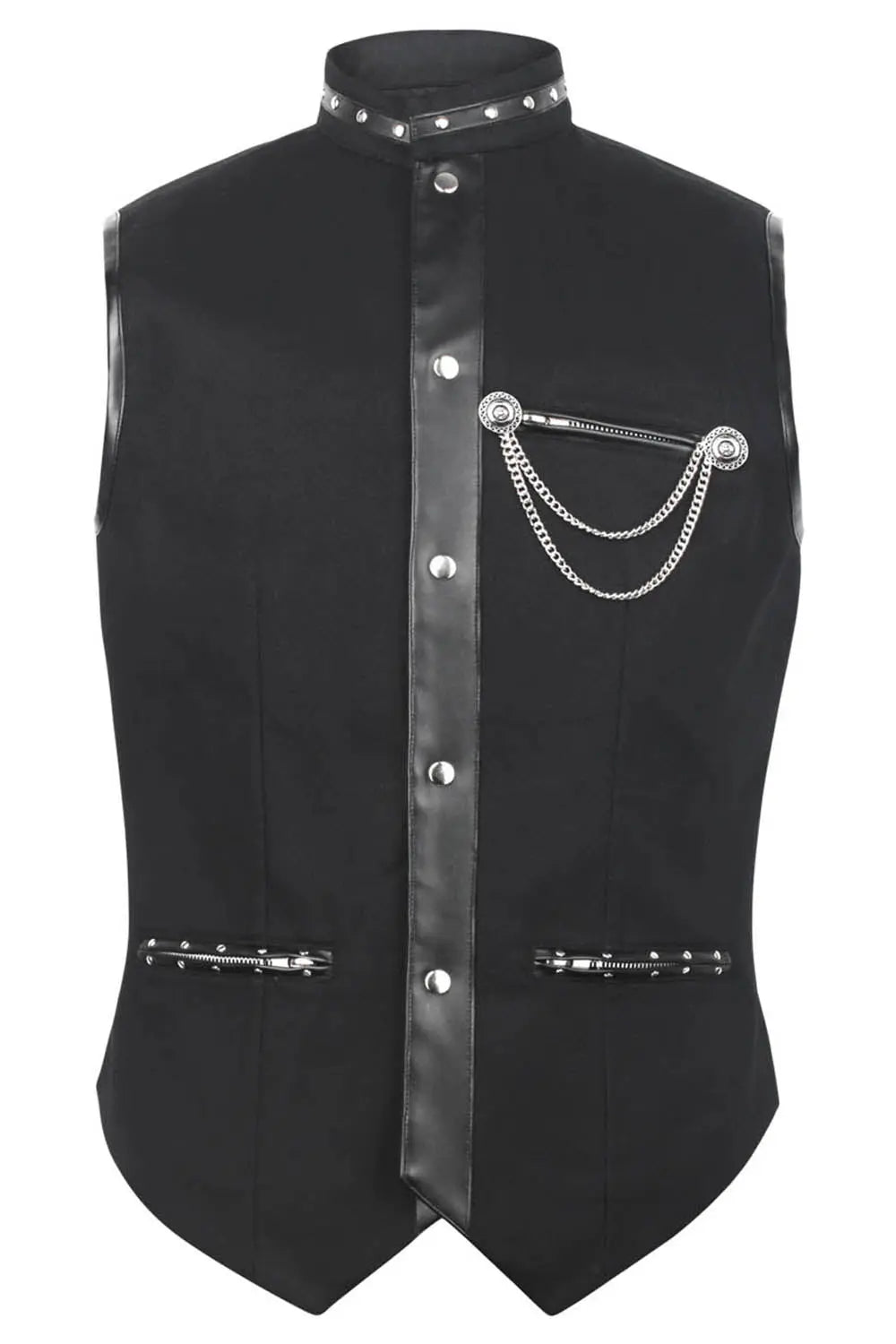 Ellayne Gothic Corset Bărbați – Vesta Corset Waist Coat în Bumbac Negru