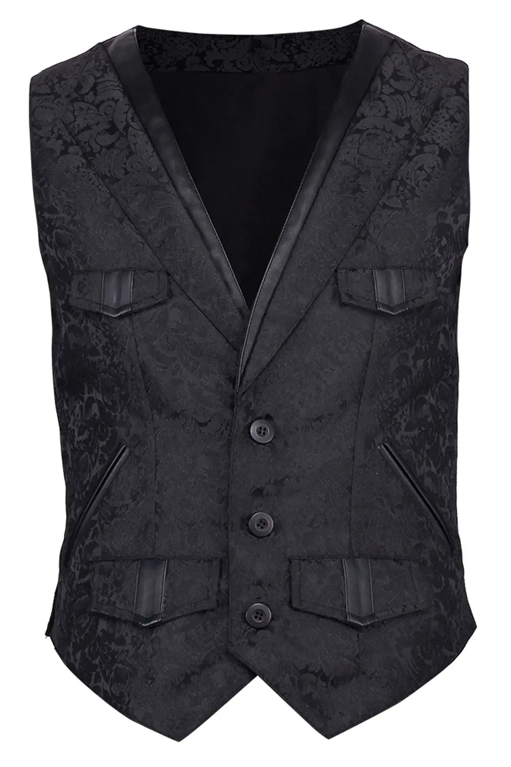 Coder Gothic Corset Bărbați – Waist Coat Negru