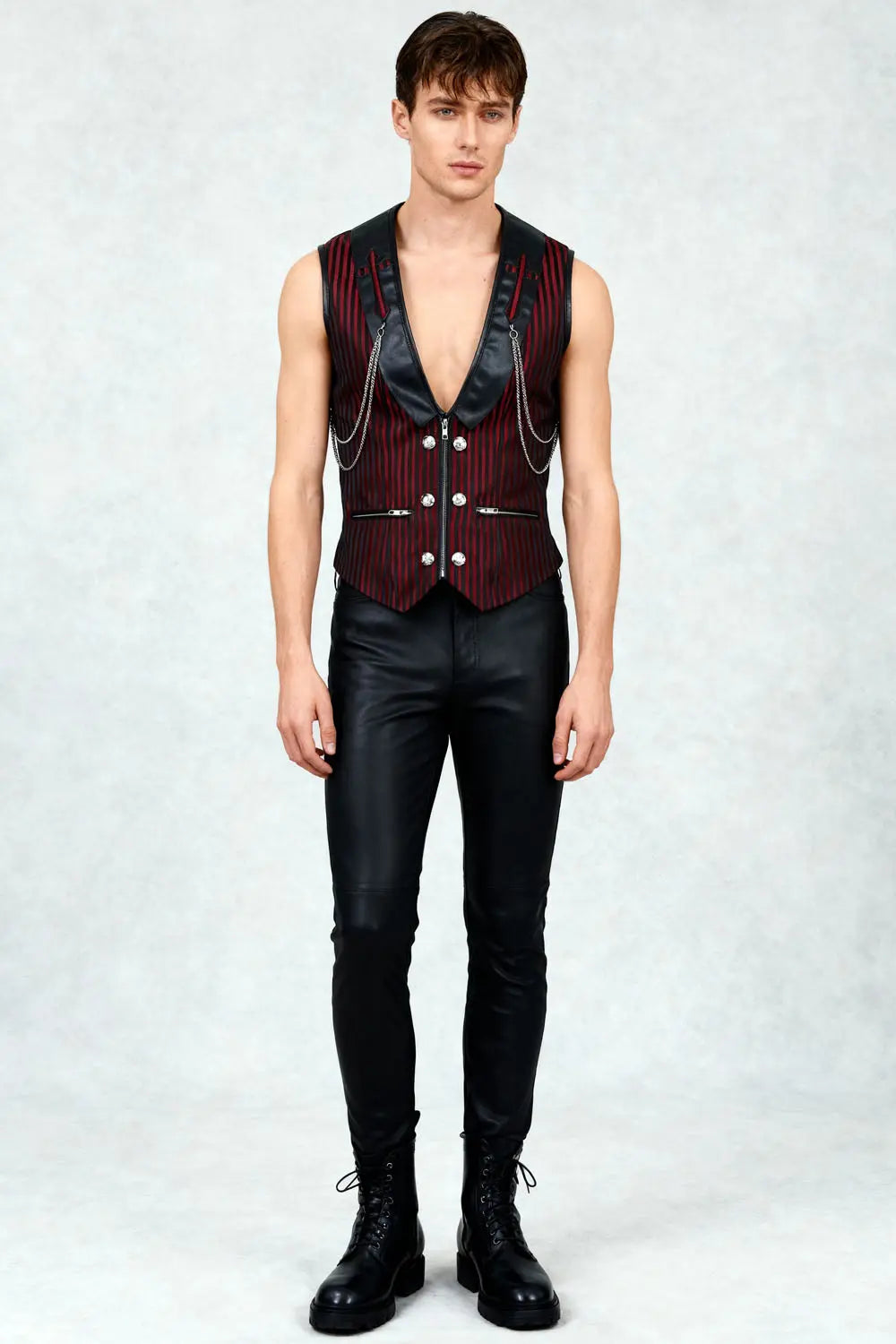 Bernward Brocade Gothic Vesta Bărbați – Waist Coat