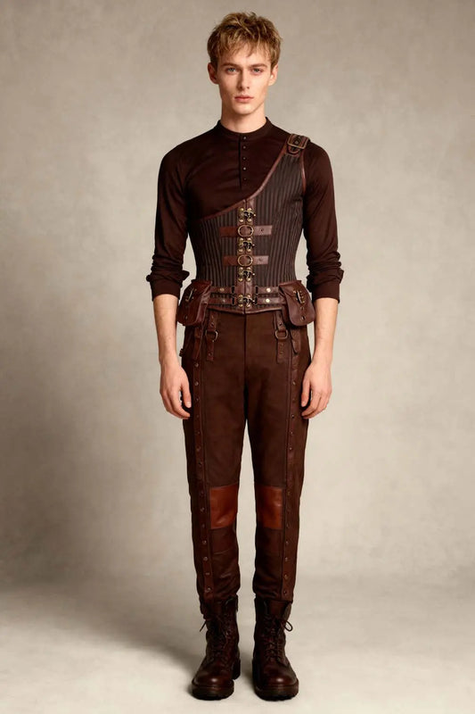 Dettmar Steampunk Bărbați – Corset Midchest