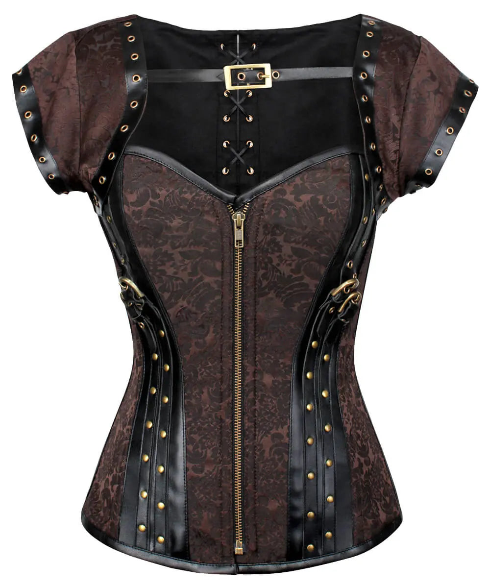 Corset Ellecia Steampunk Overbust cu Bolero
