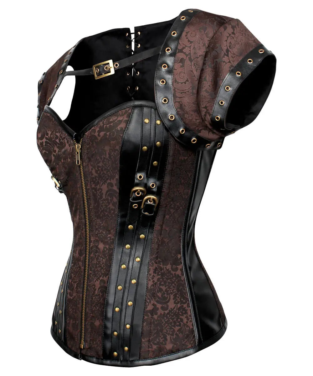Corset Ellecia Steampunk Overbust cu Bolero