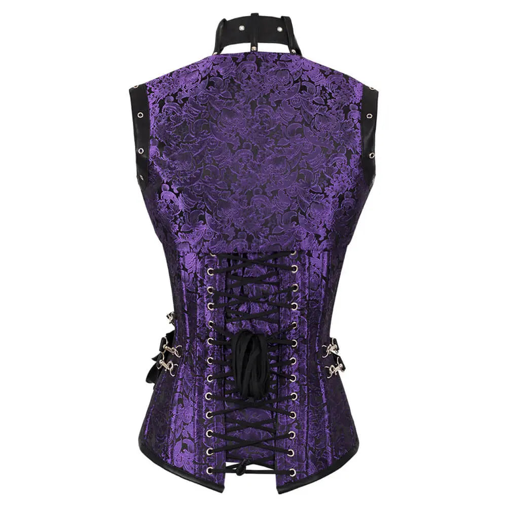 Markos Purple Steampunk Overbust Corset with Shrug