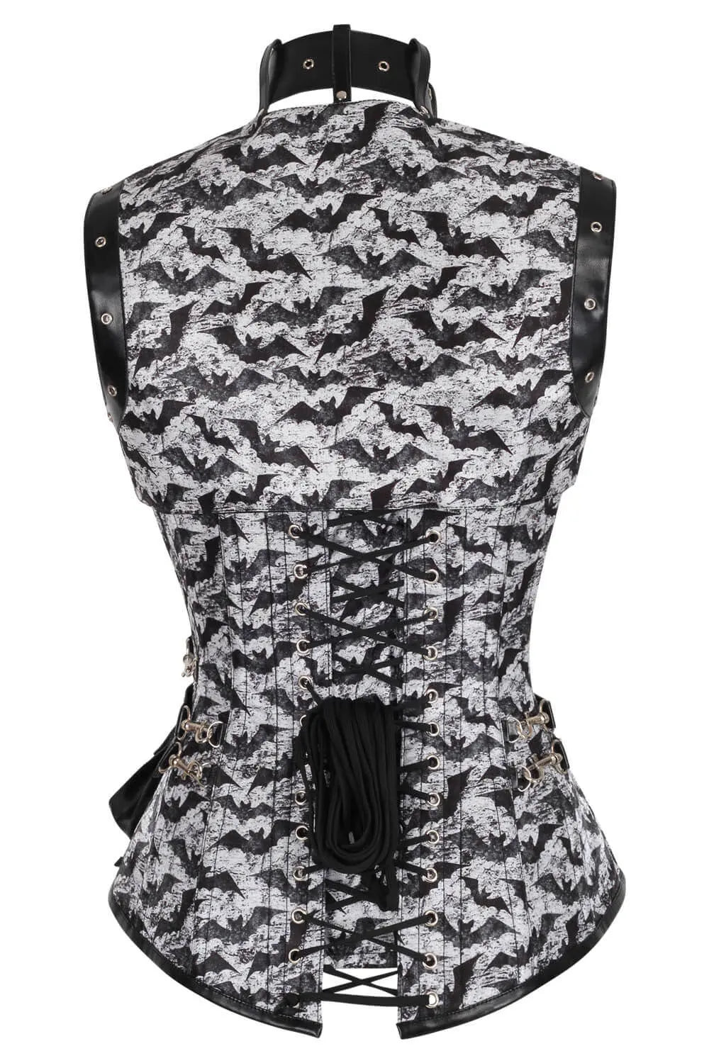 Corset Ricca Bat Inspired Print Overbust – Stil Steampunk