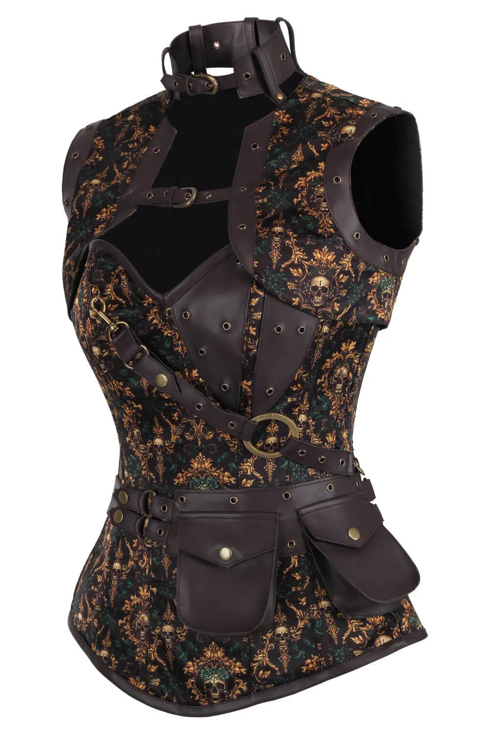 Corset Jennisa Skull Baroque Overbust – eleganță barocă cu accente edgy