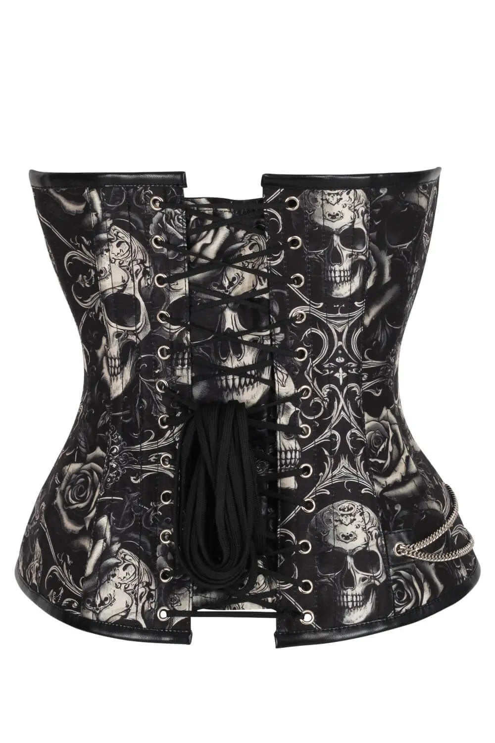 Shakeena Skull with Ornate Baroque Scrolls Corset