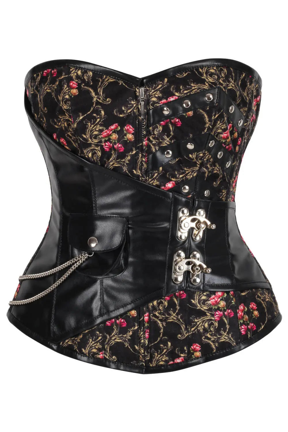 Maemi Gold Baroque Scrollwork with Rose Corset