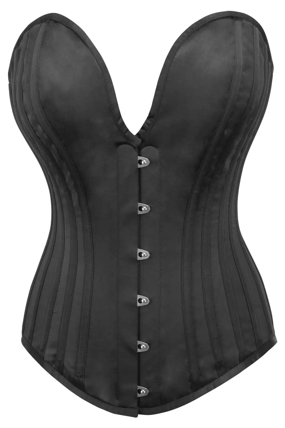 Corset Overbust Marise Black Satin – CWSALE (BC-002)