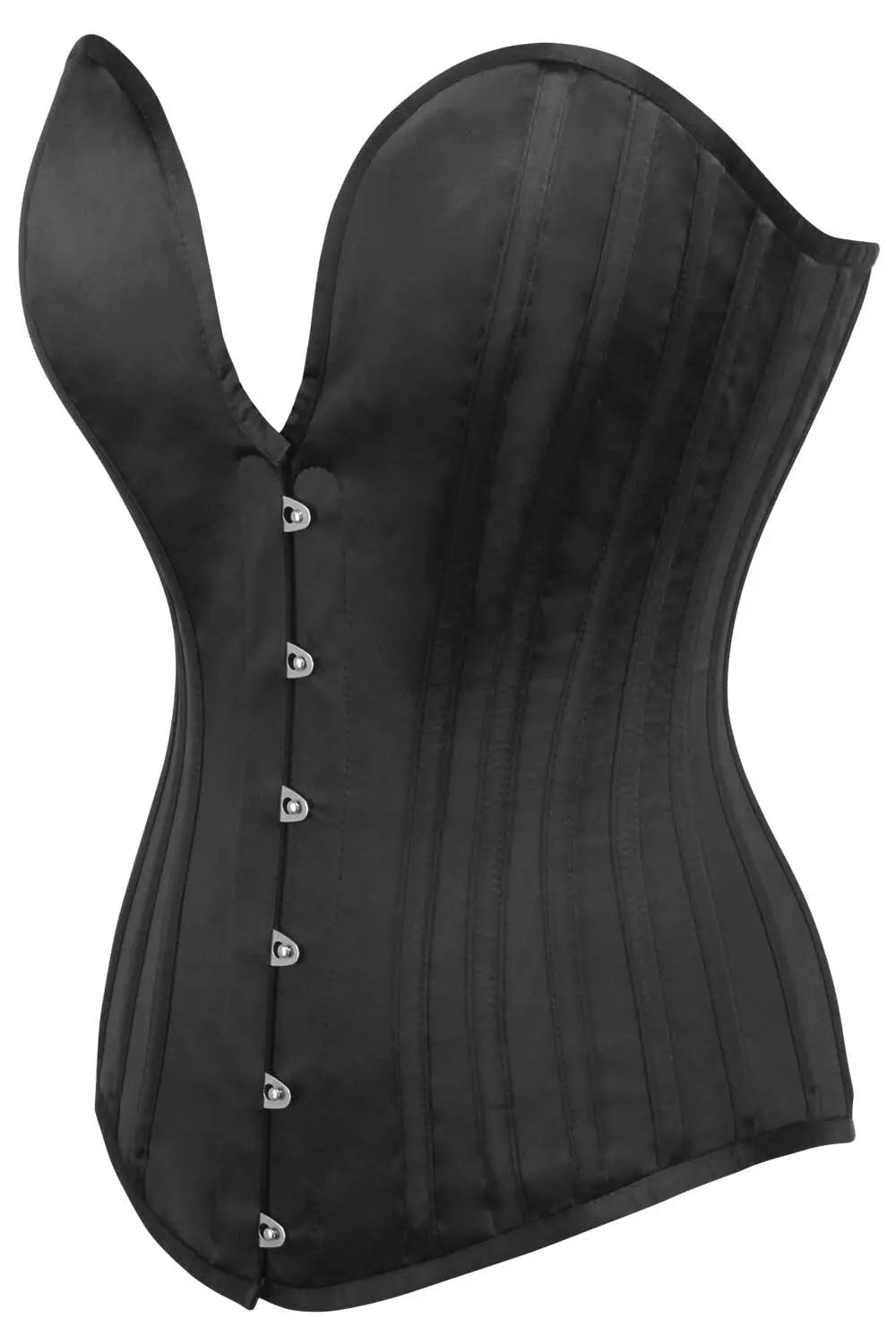 Corset Overbust Marise Black Satin – CWSALE (BC-002)