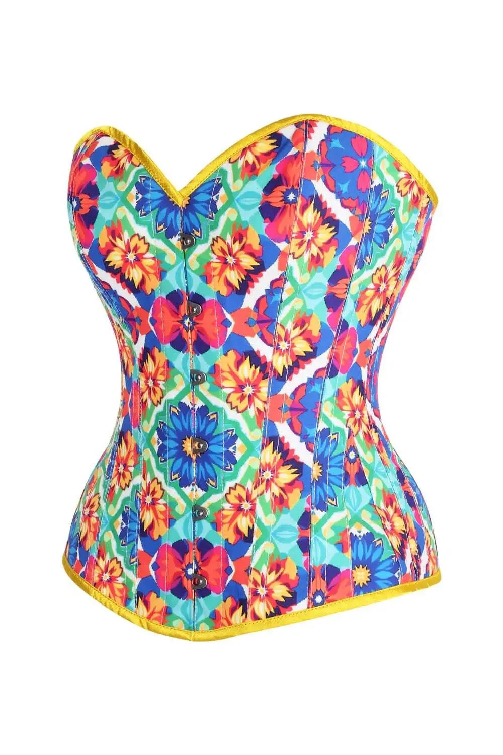Corset Overbust Scottie Geometric Floral – Luxenoir (BC-2587)