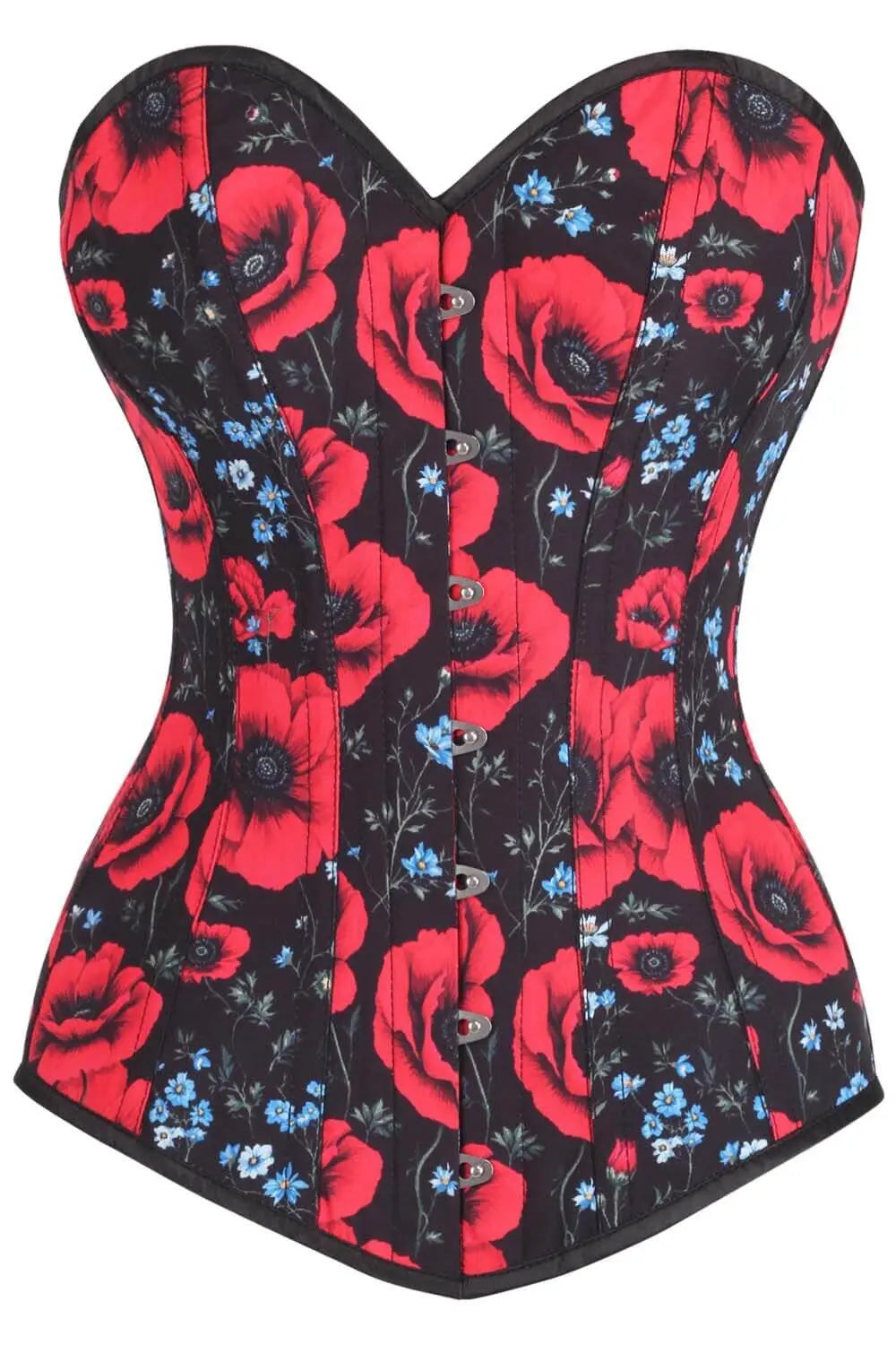 Corset Overbust Kylian Scarlet Poppy Bloom – Luxenoir (BC-2591)
