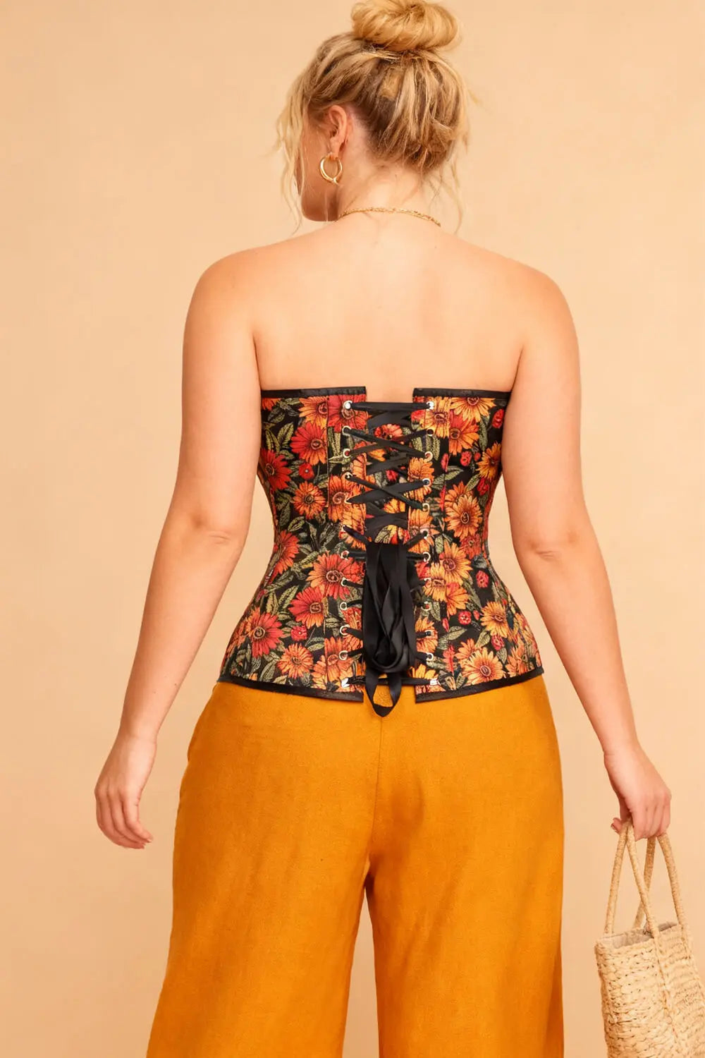 Corset Hailee Sunflower Overbust  – Floral Elegant