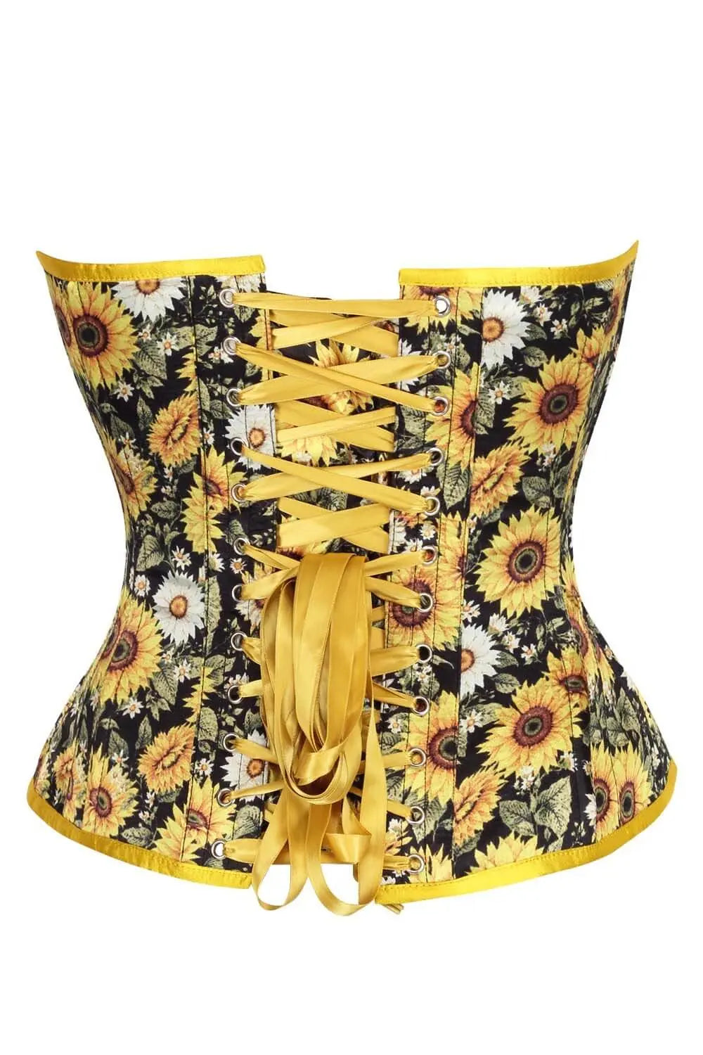 Emmarie Sunflower Daisy Garden Overbust Corset – Corset Elegant Floral pentru Ocazii Speciale