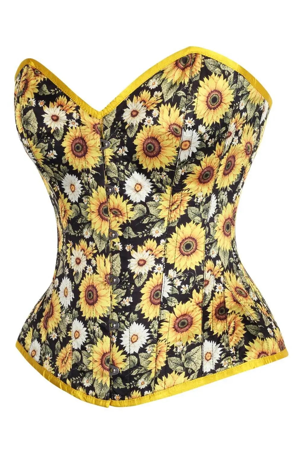 Emmarie Sunflower Daisy Garden Overbust Corset – Corset Elegant Floral pentru Ocazii Speciale