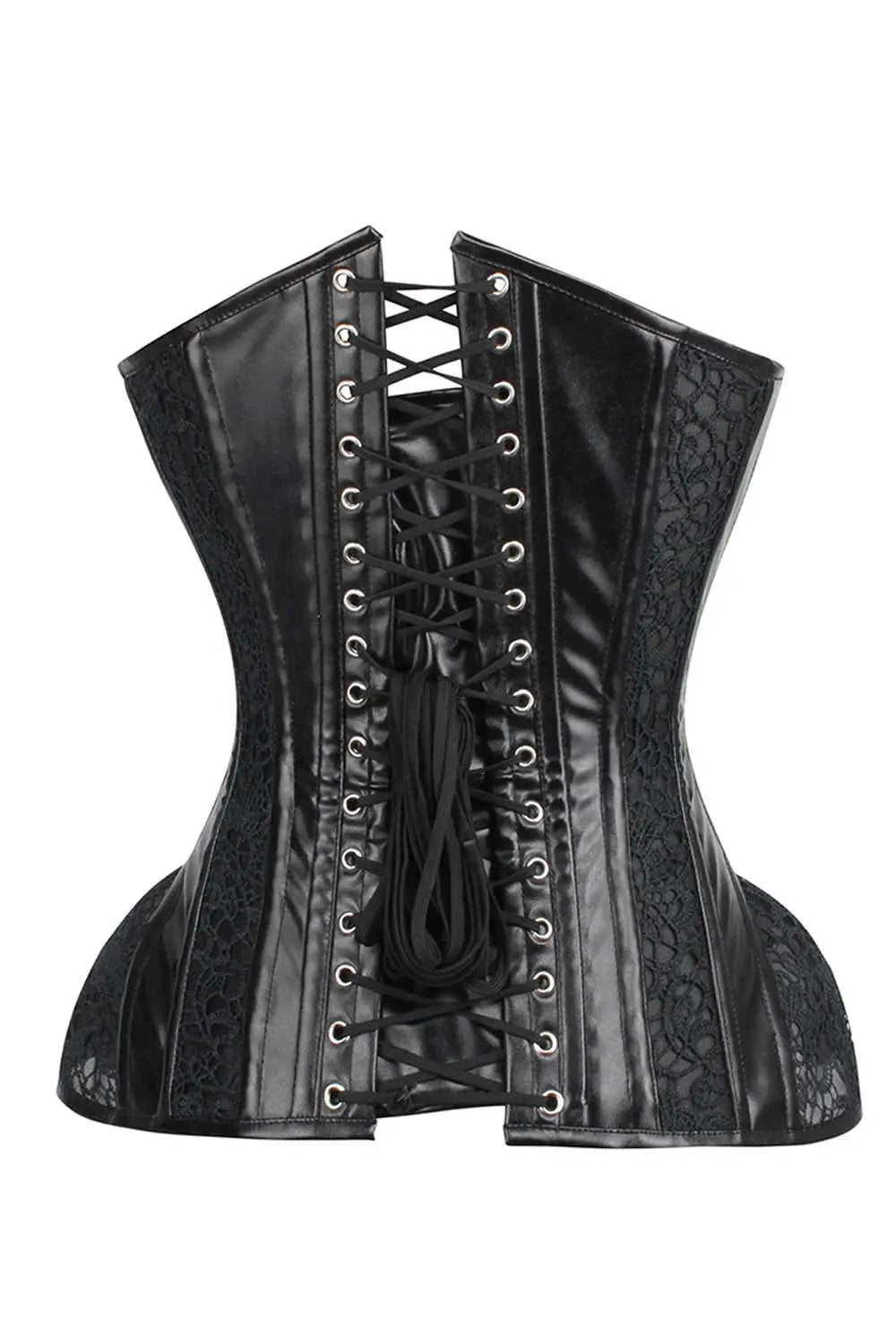 Corset Talene Overbust Negru cu Hip Gores – stil gotic și siluetă sculptată