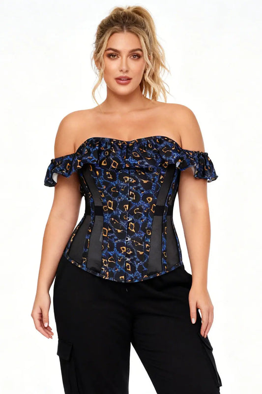 Corset Brandyce Leopard Off Shoulder – stil îndrăzneț și siluetă feminină definită