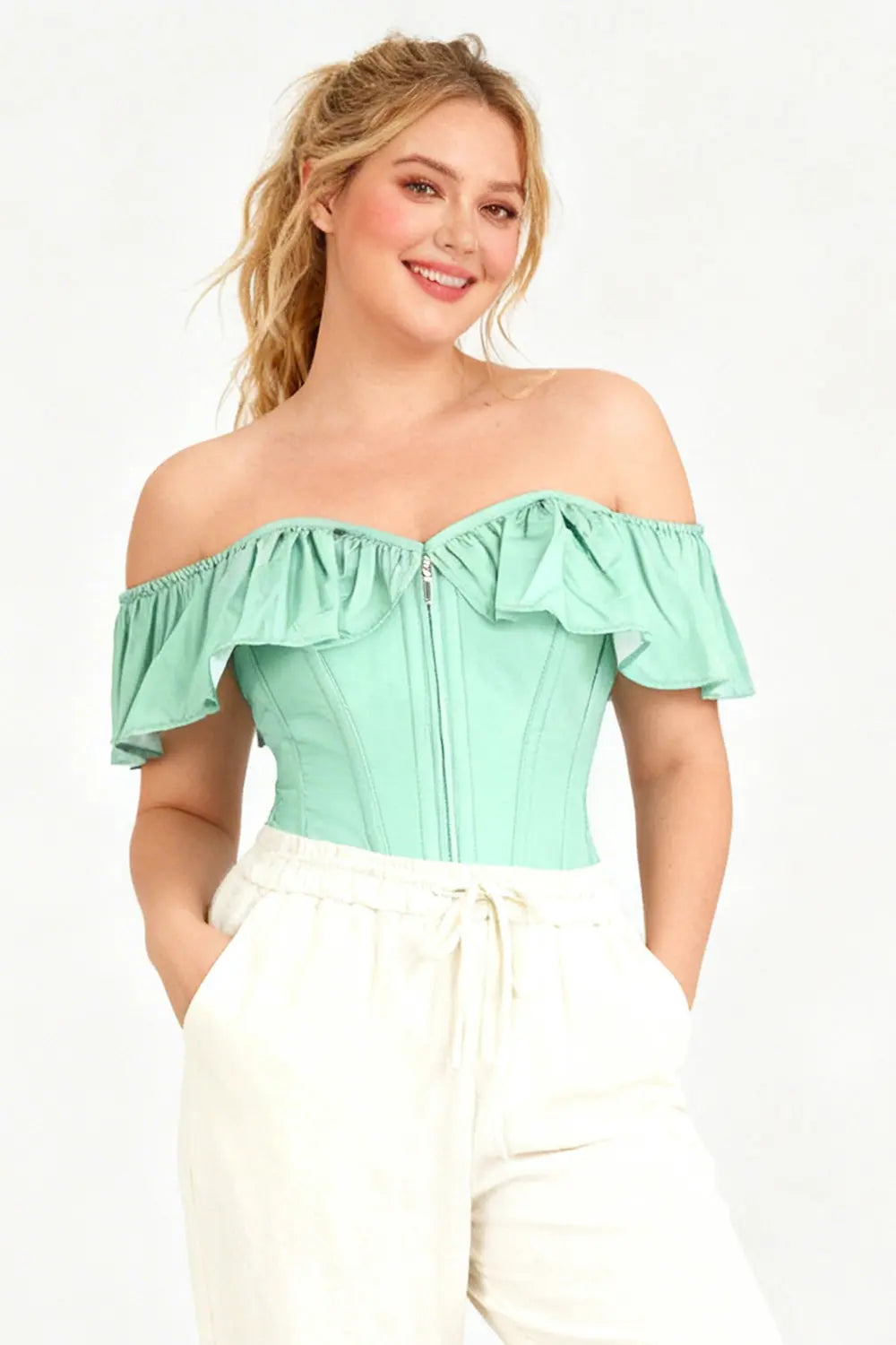 Corset Averell Off Shoulder Overbust – eleganță feminină și talie definită
