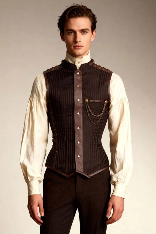 Dankmar Steampunk Bărbați – Corset Overchest