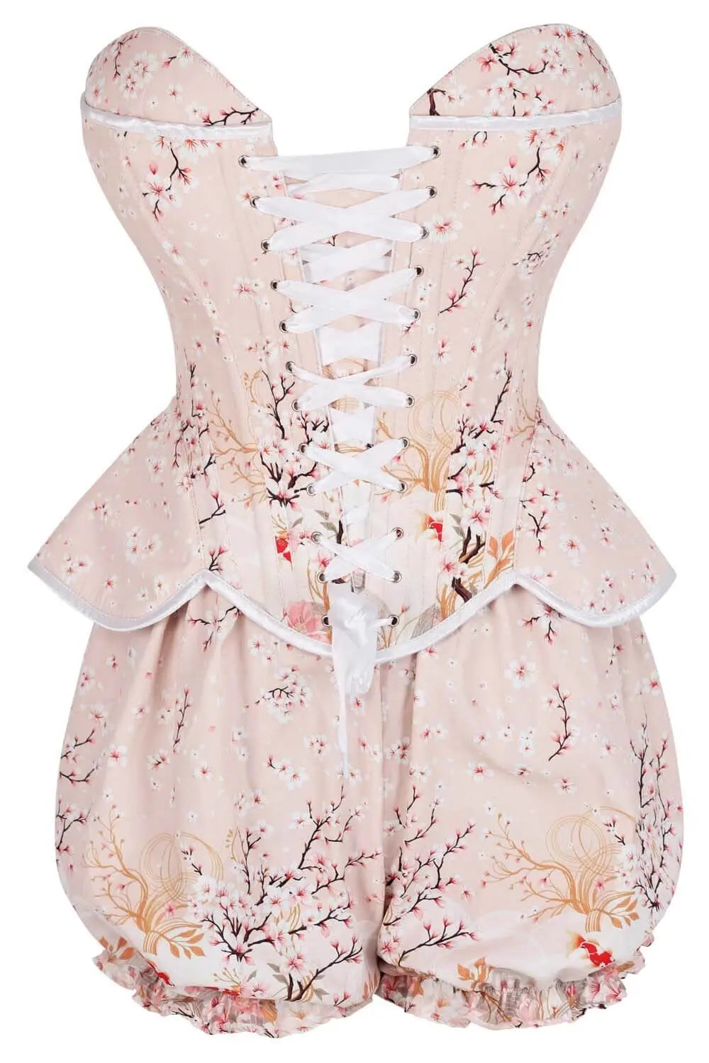 Brookelle Blush Sakura Garden Corset și Pantaloni Scurți Bufanți Set