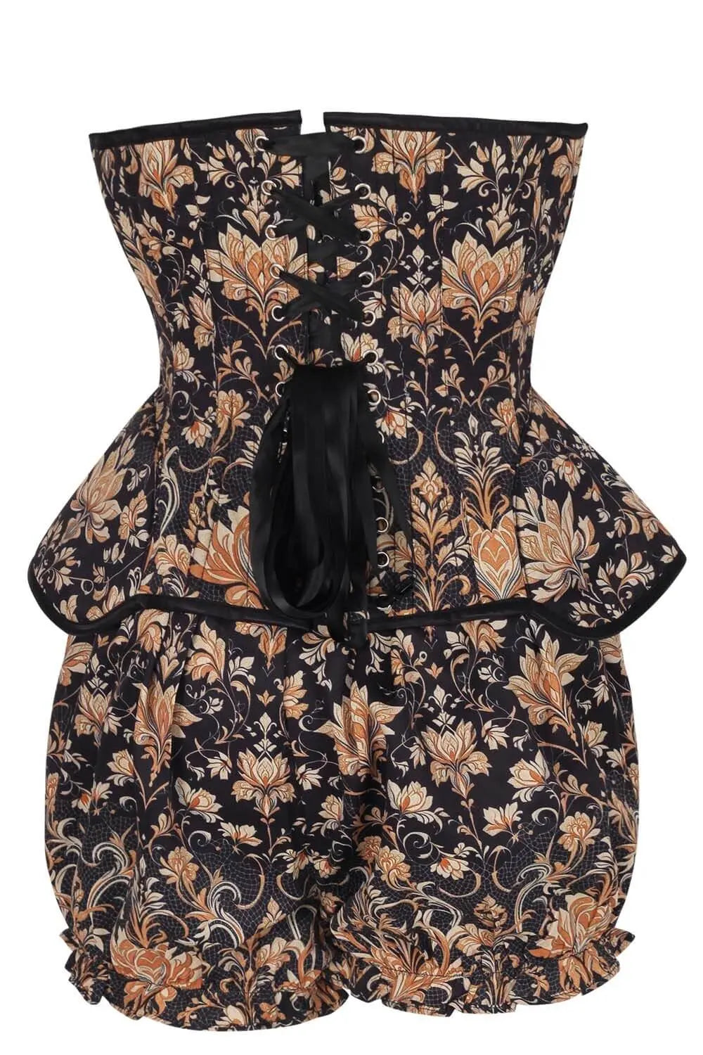 Set corset Heatherly Classic Baroque Floral si pantaloni scurți bufanți – eleganță clasică și stil rafinat