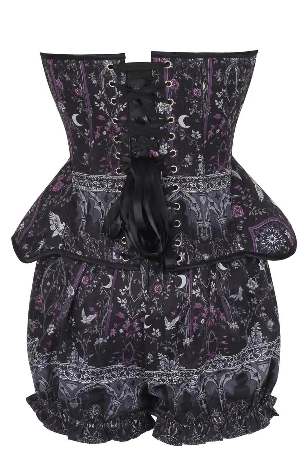 Set corset Kirin Celestial Gothic Arch si  pantaloni scurți bufanți – stil gotic și eleganță misterioasă