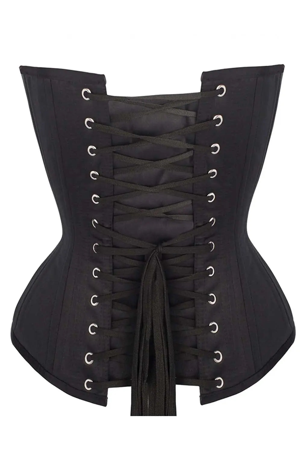 Corset Cedrina Overbust Waist Trainer negru din satin – modelare intensă și eleganță rafinată