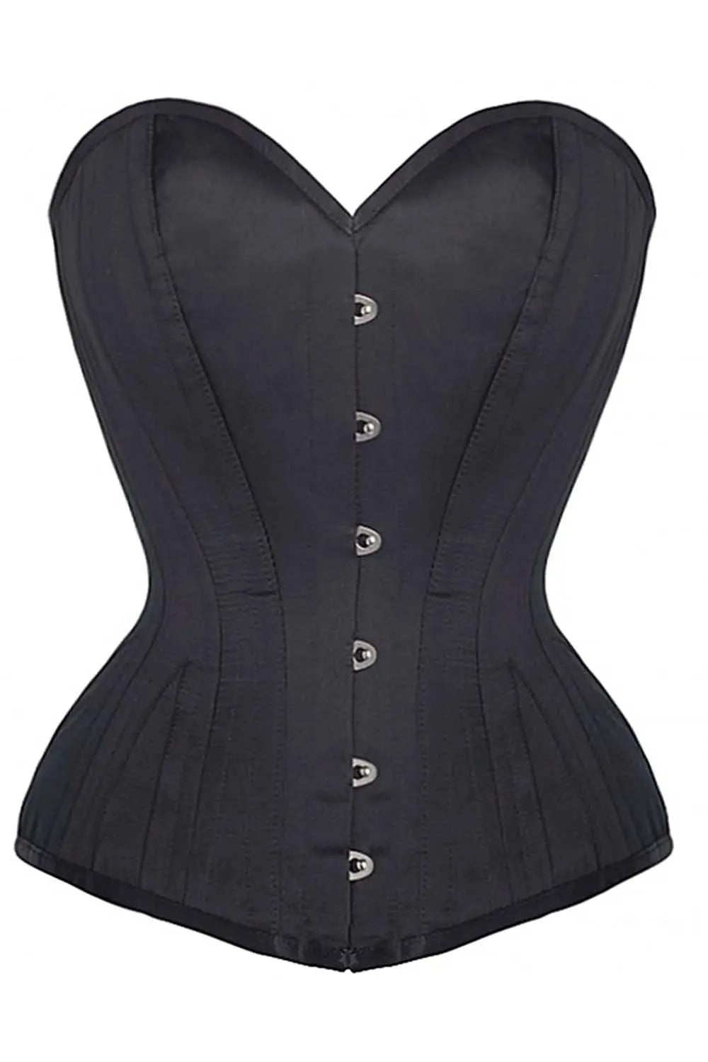Corset Cedrina Overbust Waist Trainer negru din satin – modelare intensă și eleganță rafinată