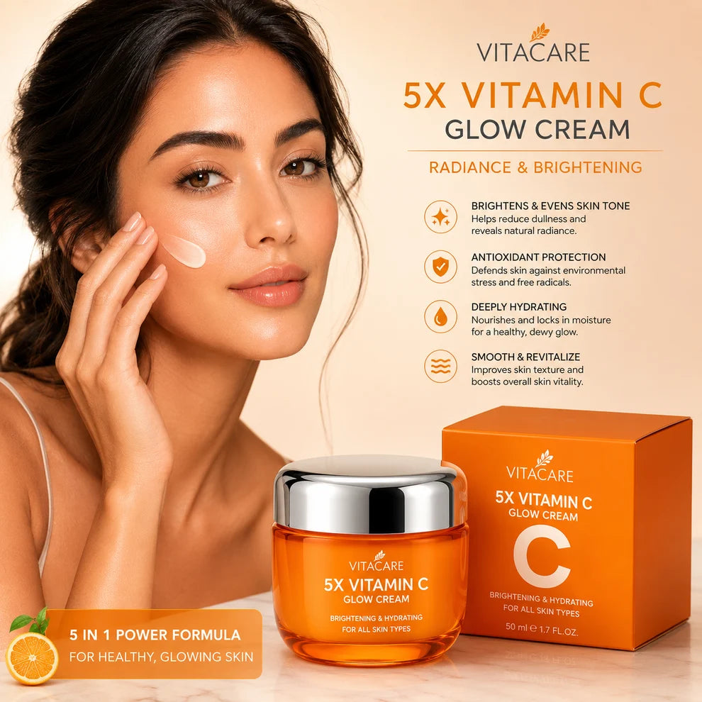Recipient cremă facială cu vitamina C pentru luminozitatea tenului